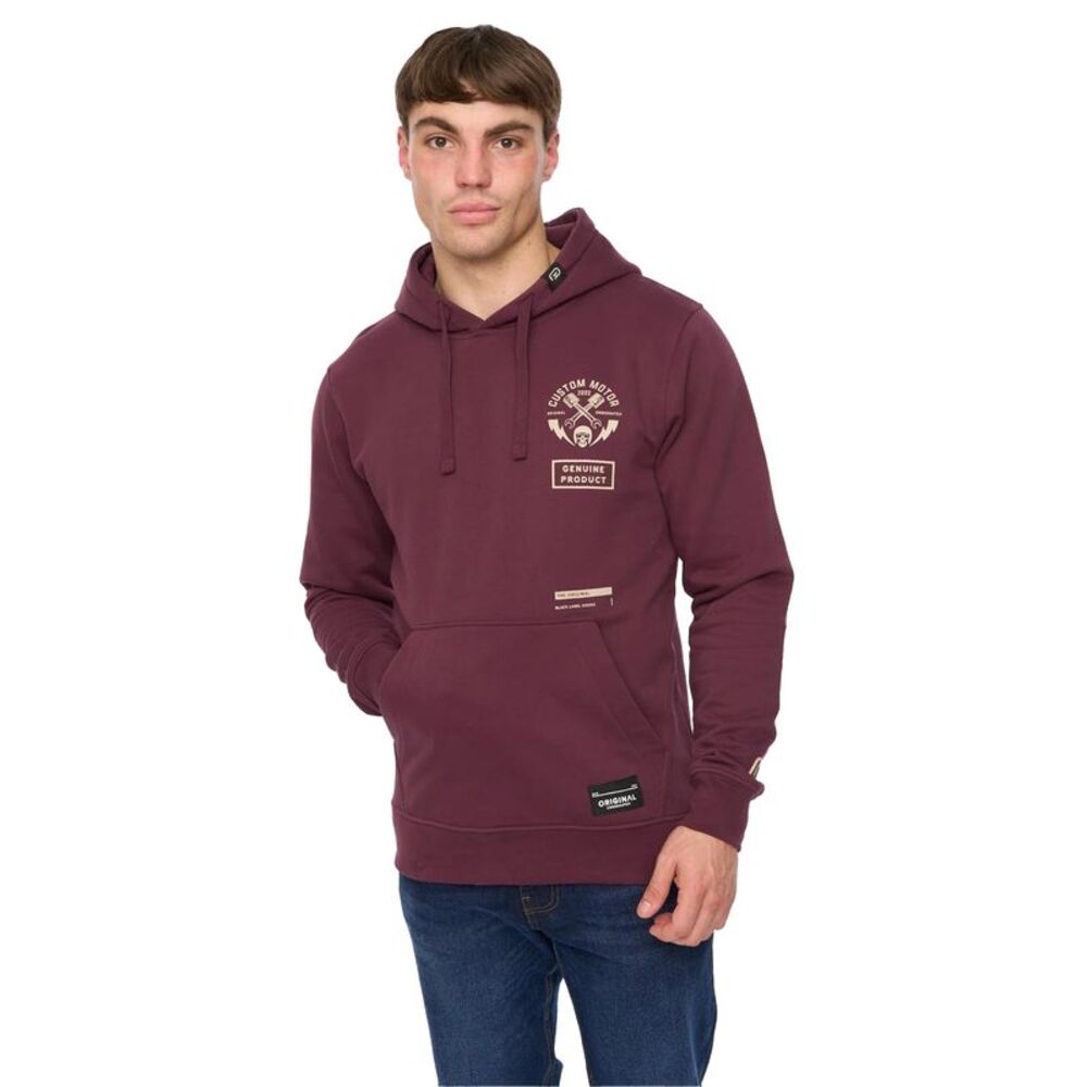 Crosshatch Mens Moules Hoodie / Wine